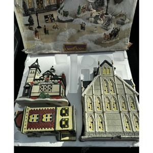 Christmas Victorian Village Ensemble Collectors Ed Grandeur Noel -Houses Only